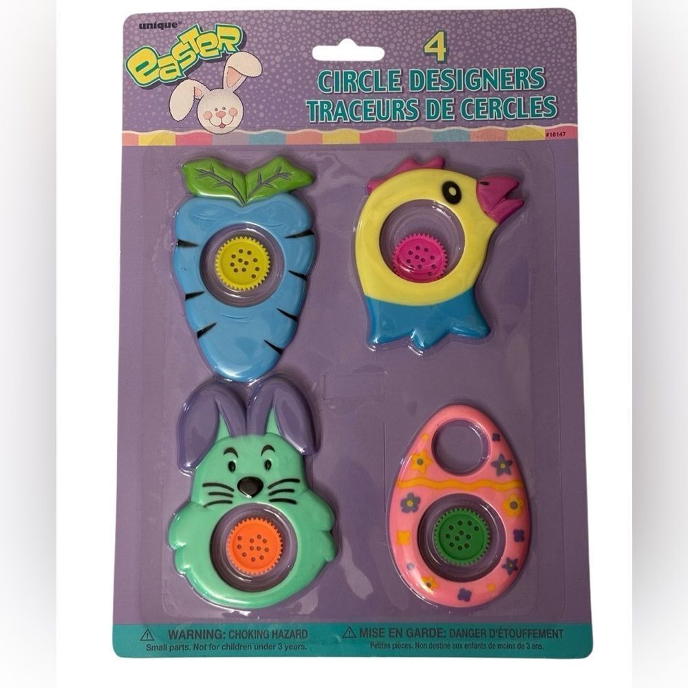 New in Package 4 Vintage Easter Circle Designers